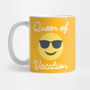 Queen of vacation with emoji Mug